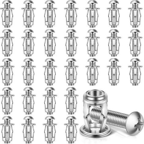 Chevilles creuses M8x30 mm haute résistance, vis à tête creuse en acier zingué pour cloisons sèches et carrelage, lot de 30 (1/5)