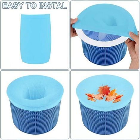 Chaussettes De Skimmer - 20 Pièces - Réutilisables - Super Élastiques - Pour Panier De Pompe Piscine Et Spa - Lot (1/5)