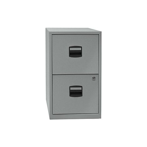 Armario para archivadores colgantes PFA  2 cajones  plateado