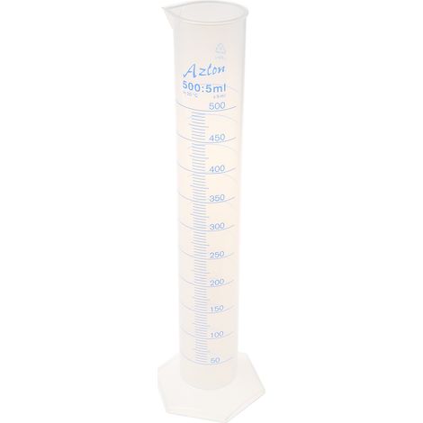 Tube à essai à graduations RS PRO, PP, 500ml ( Prix pour 1 )