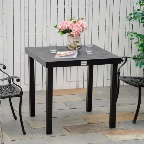 Tisch Esstisch Garten kompakt Aluminium 78x78x74 cm OKMYHOME (1/3)