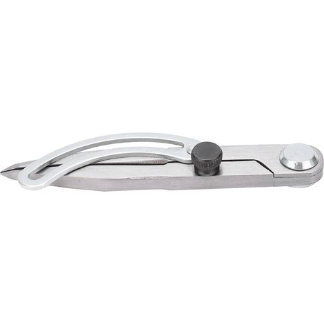 Compas de traçage réglable en acier, diviseur à ailettes pour marquage précis, outil de menuisier 125mm, compas à cercle professionnel (1/5)