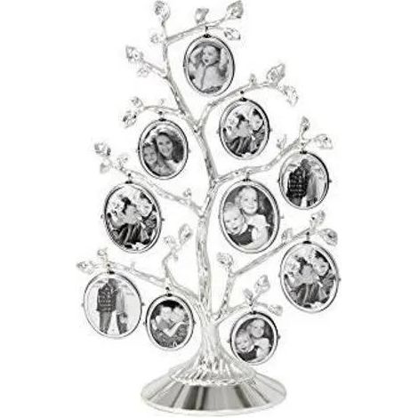 Cornice portafoto in argento per famiglia, da appoggiare, elegante regalo per 20 foto, dimensioni 62x270x180 mm  Dimensioni: 62x270x180 mm  SKU: ZV7703231