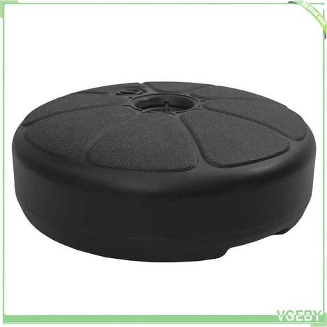 Socle de parasol - FAFEICY - 47854 - Remplissable eau/sable 15 L - Noir - Plastique cylindrique (1/5)