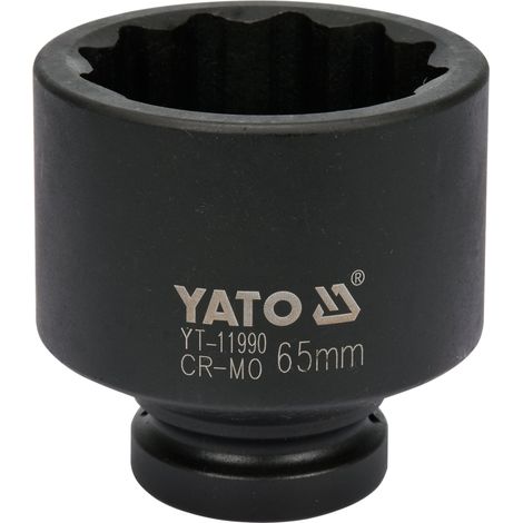 DOUILLE À CHOCS 1"""" 12 COUDE 65 mm POUR MOYEUX / YT-11990 / YATO