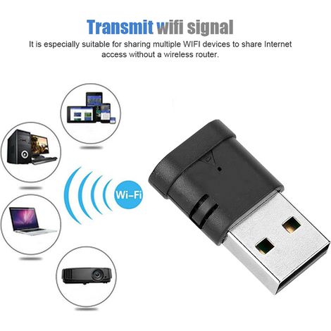 Carte Wi-Fi USB Double Bande 2.4G/5G 600Mbps pour PC Windows et Mac (1/4)