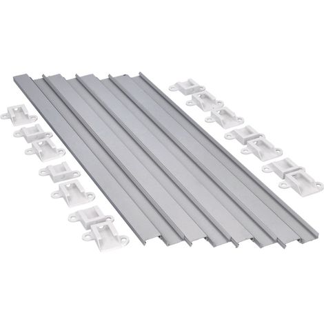 Jandei Pack 8 Perfiles 1 metro aluminio tira led superficie 14 x 5 mm - Sin difusor