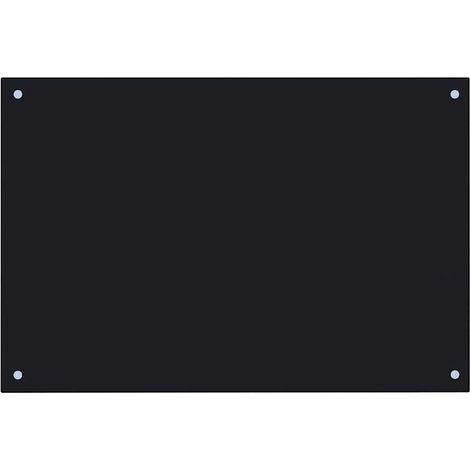 Kitchen Backsplash Black 90 x 60 cm Tempered Glass vidaXL