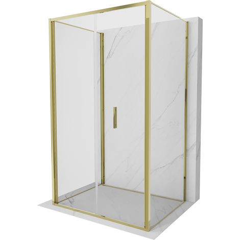 Mexen Exo-F 3S Duschkabine 3-seitig faltbar 85 x 70 cm, transparent, gold - 816-085-070-50-00-3S (1/5)