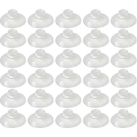 100er-Packung professionelle Saugnäpfe für Glas und Kunststoff. – 3 x 3 x 1 cm – Weiß (1/4)