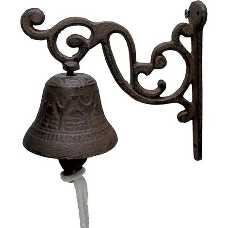Antique Country House Look Cast Iron Doorbell Hand Made Antique Style Loud Sound Wall Door Bell Entrance Door Bell Garden Decoration Indoor (1/5)