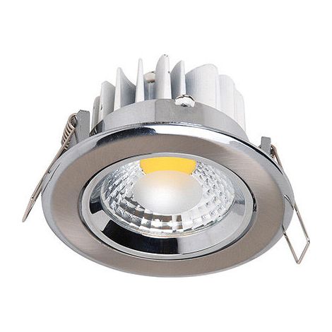 Spot LED downlight rond Mat chrome 5W (Eq. 50W) Diam 90mm (1/4)