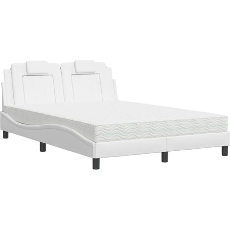 Maison Exclusive - Letto Viana con Materasso Bianco 120x200 cm in Similpelle (1/5)