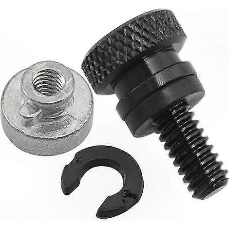 Écrou noir 1/4 pouce pour fixation de siège arrière passager, vis à ergot, boulon de montage, pièce de rechange auto, écrou de blocage, 6 pans, acier robuste, accessoire de réparation véhicule. (1/5)