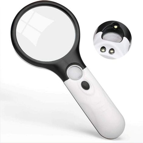 Lente d'ingrandimento, ingrandimento 100x, luce LED elettronica, lente ottica HD, lente d'ingrandimento per la lettura di giornali. (1/4)