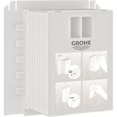 GROHE Revisionsschacht 40911, für kleine WC-Betätigungen, zur Kombination mit Rapid SL und Uniset GD 2 Spülkasten (1/2)