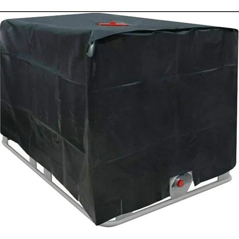 IBC-Wassertankabdeckung, 1000 l Regenwassertank-Containerabdeckung mit Reißverschluss, winddicht, UV-beständig (1/2)