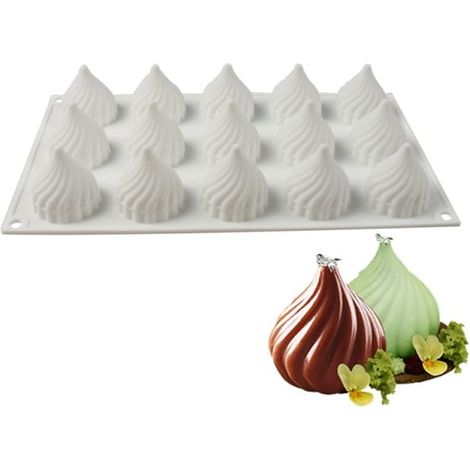 Molde de silicona monoporción con forma de llama (1/3)