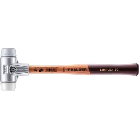 HALDER SIMPLEX Schonhammer Ø 30 mm TPE-mid grau / Superplastik mit Aluminiumgehäuse (1/5)