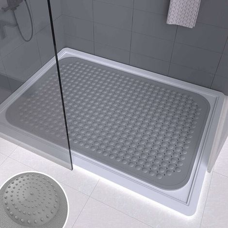 LOY Large Rectangle Non-Slip Foot Massage Shower Mat Bathtub Mat 88x58cm (1/4)