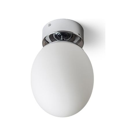 Plafoniera MERINGUE 16 da soffitto  vetro opalino/cromo 230V E27 15W IP44