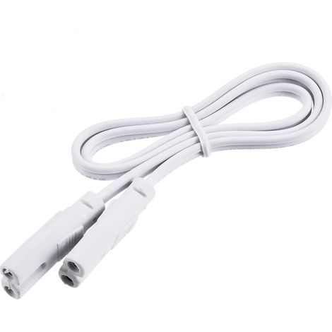 Lampe Connexion Fil pour T4 T5 T8 LED Tuyautérie 50cm 2 épingle Double Extrémité Lumière Cordes Extension Câble Paquet de 4 (1/5)