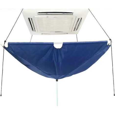 Housse de protection de nettoyage pour climatiseur de type plafond, sac de protection étanche à la poussière avec sortie de vidange (1/5)