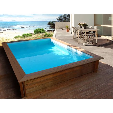 Piscina rettangolare in legno Toledo - 3,00 x 2,00 x 0,71 m