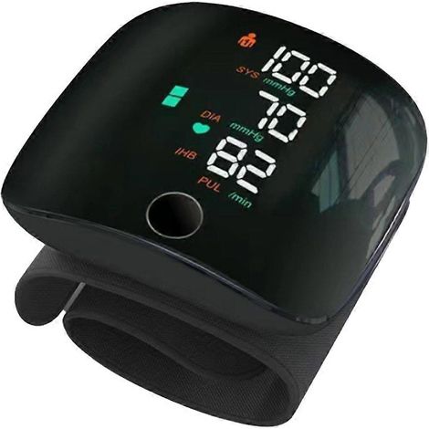 Digitales Blutdruckmessgerät für das Handgelenk mit LCD-Touchscreen, Sprachfunktion und automatischer Herzfrequenzmessung (1/5)