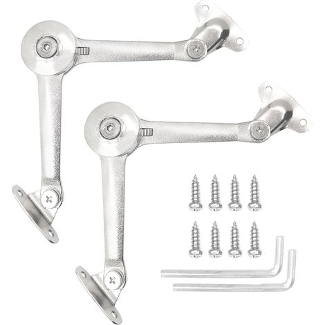 CSPARKV - Bisagra para tapa de muebles (2 unidades, 40 libras, ajustable, soporte de elevación, aleación de zinc, para puerta de armario de cocina, caja de juguetes)