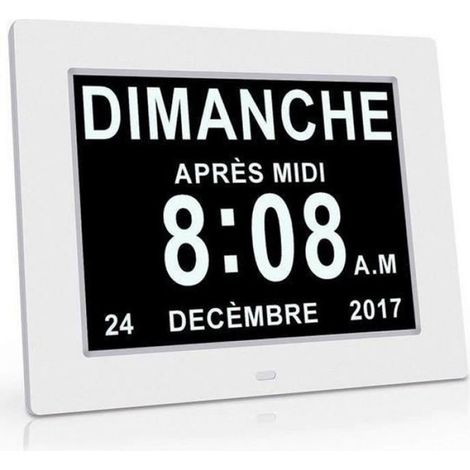 Horloge - - 8 pouces - Alarme réglable - Dimming automatique (1/4)