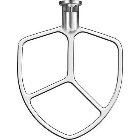 Pale de mélange plate en acier inoxydable pour bols mélangeurs KitchenAid de 5 à 6 litres avec système de levage