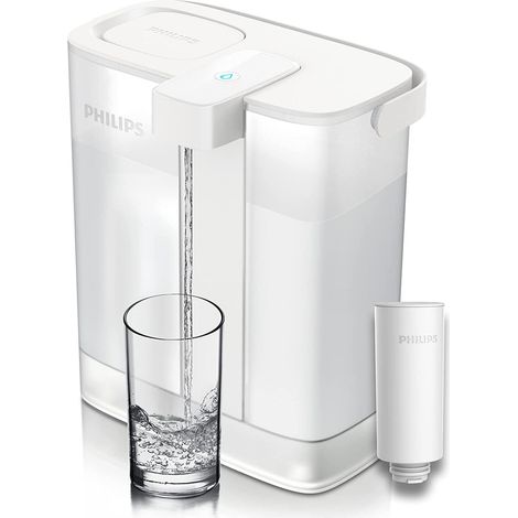Philips Water Caraffa Filtrante Instant Water Filter Da 3 Litri Ricaricabile Tramite Porta Usb-C (1/5)