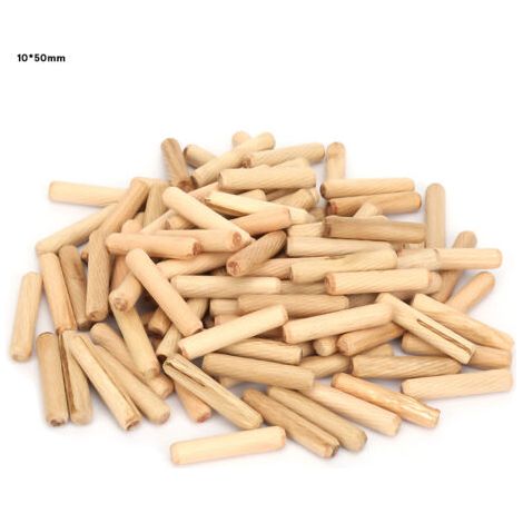 1 paquet de goujons artisanaux en bois cannelés ronds pour le travail du bois (1050mm) (1/5)