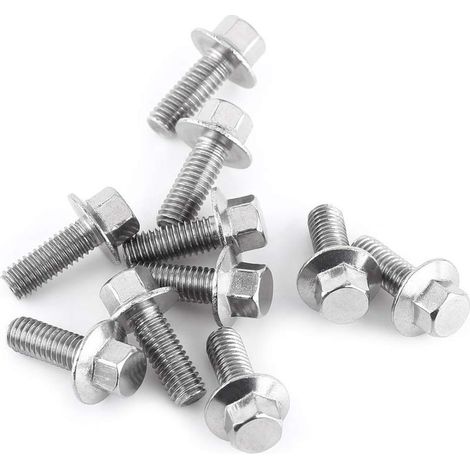10pcs M8 304 Acier Inoxydable Hex Bride Vis Boulons Attaches(M820) (1/5)