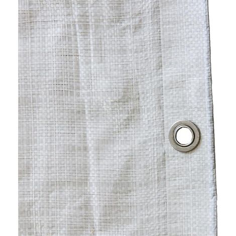 GeZu Impex Bâche 3 x 4 m Blanc Lot de 1 imperméable, résistant aux intempéries, au gel, protection UV universelle polyvalente