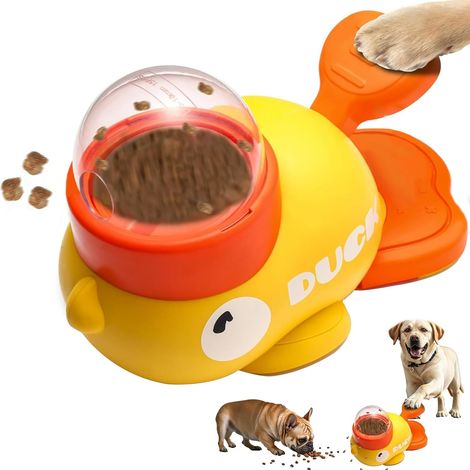 2-teiliges interaktives Hundespielzeug, Leckerli-Spender für Hunde und Katzen, entenförmiges Puzzlespielzeug, Spielzeug zur geistigen Anregung gegen Langeweile, robust und sicher