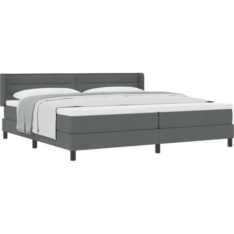 Maison Exclusive - Boxspringbett mit Kopfteil Dunkelgrau 200 x 20