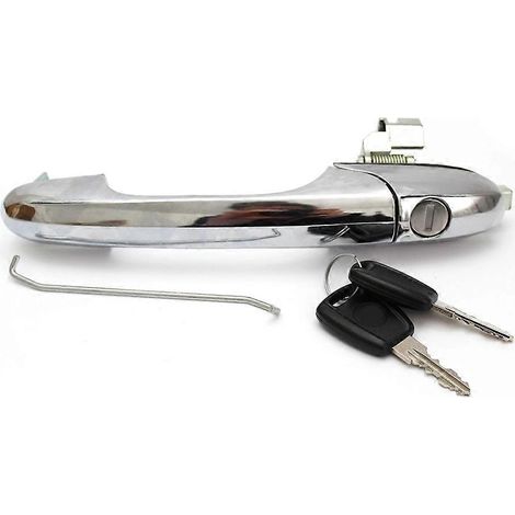 Poignée de porte extérieure avec serrure, avant gauche, pour Fiat 500 500C 735592024 68069943AC (1/5)