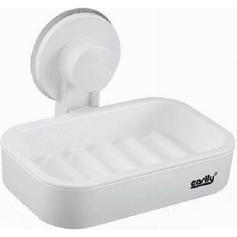 Cleafe - Porta Sapone Attacco A Ventosa Parete Accessorio Bagno In Plastica Mensola 59545 - (1/2)