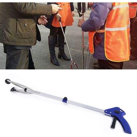 Zusammenklappbarer Müllgreifer mit Gummisaugfuß, Aluminiumstiel, teleskopierbarer Müllgreifer, Bodenreinigungswerkzeug, leichtes Vierkantrohr (1/5)
