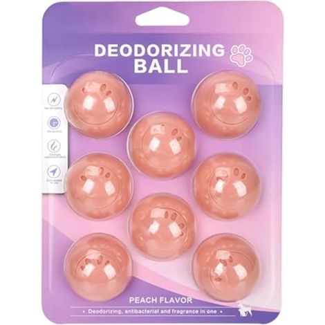 Boules Éliminatrice de Mauvaises Odeurs Lot De 8 Naturelles Et Parfumées À Boules Désodorisantes Parfum Fruité Pour Chien pour Chaussures, Placard, Maison, Litière et Intérieur (1/5)