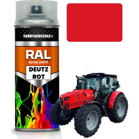 Barniz acrílico en aerosol para maquinaria agrícola Deutz ROT RED rojo 400 ml (1/3)