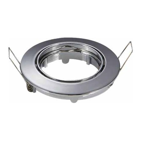 Portafaretto incasso alluminio rotondo regolabile GU10 VT-779RD SKU 3589 cromato (1/10)