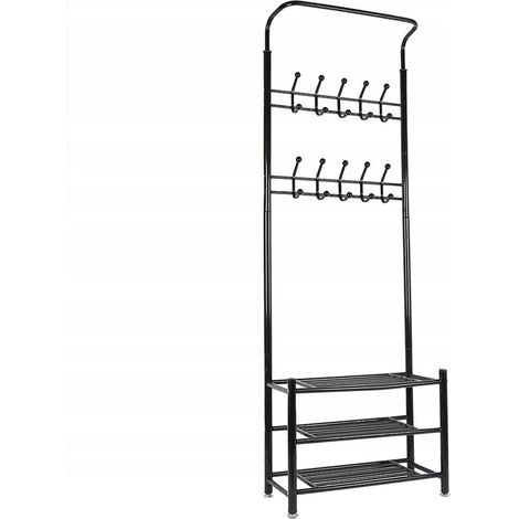 Hconfortxl Iso Trade perchero negro 192x65 cm