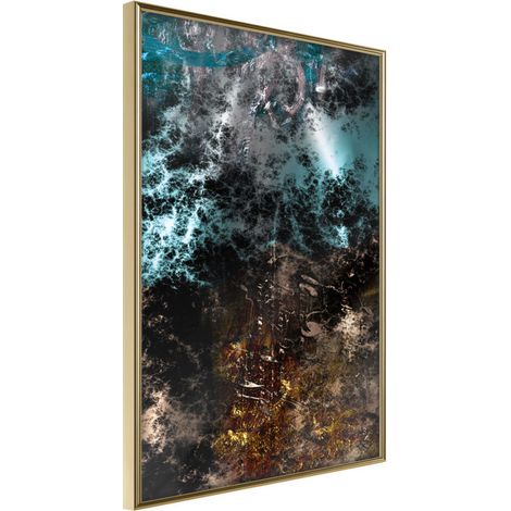 Affiche Murale Encadrée "Dark Matter I" 40 x 60 cm Or (1/2)
