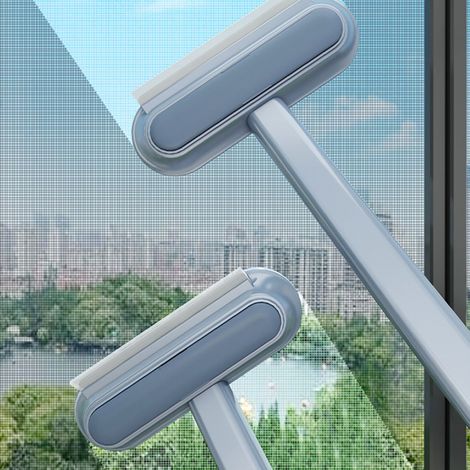 Brosse de nettoyage de vitres multifonctionnelle double face pour utilisation humide ou sèche (1/5)
