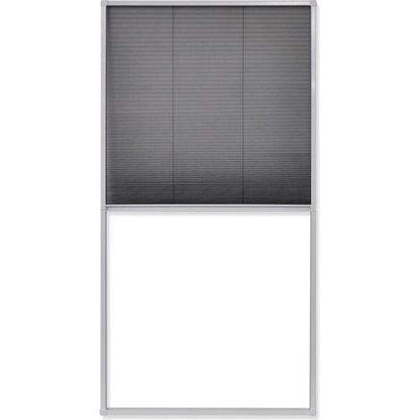 Moustiquaire plissée 80 x 160 cm pour fenêtres
