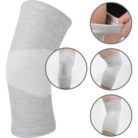 Genouillères Sport Unisex en Bambou Charbon Élastiques 4 Faces Respirantes Antidérapantes pour Chaleur et Mobilité (1/5)