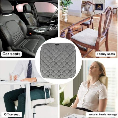 Coussin chauffant pour siège auto USB, coussin de siège chauffant pour siège auto, coussin de siège confortable en hiver avec base antidérapante (1/4)